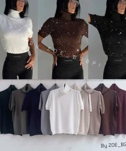 Swetry Koszule Damskie WŁOSKA,Size uni,paczka 6szt, mix kolor