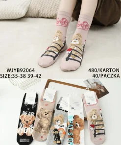 Skarpety Damskie,size 35-42,Paczka 40szt,mix kolor