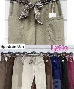 Spodnie Damskie WŁOSKA,Size uni,paczka 6szt, mix kolor