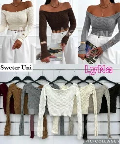 Swetry Damskie WŁOSKA,Size uni,paczka 6szt, mix kolor