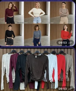 Bluzki damskie,size uni,paczka 6szt,mix kolor