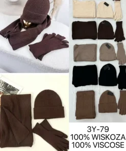 Komplety Czapki Damskie ,paczka 12szt, mix kolor