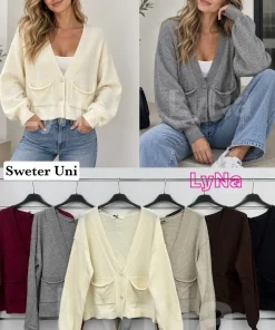 Swetry Damskie WŁOSKA,Size uni,paczka 6szt, mix kolor