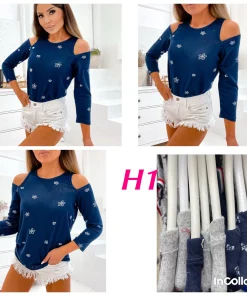 Bluzki Damskie ,Size m/l-xl/2xl,paczka 24szt, mix kolor