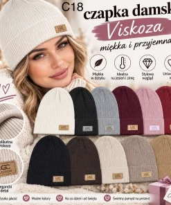 Czapki Damskie,paczka 12szt,mix kolor