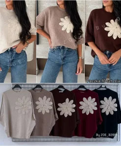 Swetry Damskie WŁOSKA,Size uni,paczka 6szt, mix kolor