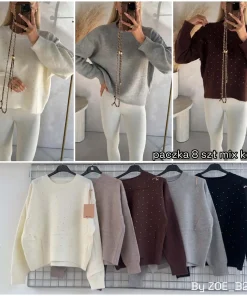 Swetry Koszule Damskie WŁOSKA,Size uni,paczka 6szt, mix kolor
