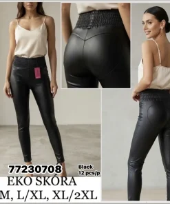 Spodnie skórzane Damskie,size s/m-xl/2xl,Paczka 12szt,1kolor