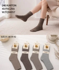 Skarpety Damskie,size 35-42,Paczka 40szt,mix kolor
