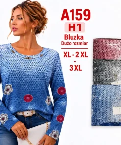 Bluzki damskie,size xl-3xl,paczka 12szt,mix kolor
