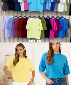 Swetry Damskie WŁOSKA,Size uni,paczka 6szt, mix kolor