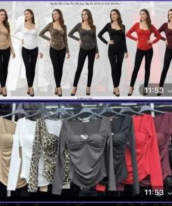 Bluzki Damskie WŁOSKA,Size uni,paczka 6szt, mix kolor