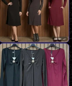 Sukienki Damskie WŁOSKA,Size uni,paczka 6szt, mix kolor