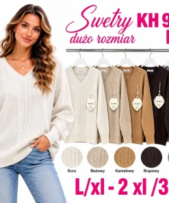 Swetry damskie,size l/xl-2/3xl,paczka 12szt,mix kolor