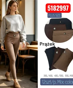 Leginsy Damskie,size 3/4-5/6xl,paczka 12szt,mix kolor