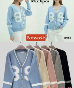 Swetry damskie,Size uni,paczka 6szt,mix kolor