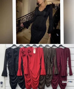 Sukienki Damskie WŁOSKA,Size uni,paczka 6szt, mix kolor