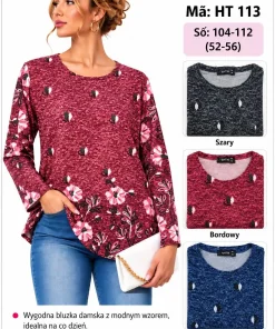 Bluzki Damskie ,Size 50-56,paczka 12szt, mix kolor
