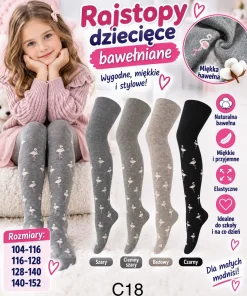 Rajstopy DZIECIĘCA,size 104-152,paczka 24szt,mix kolor