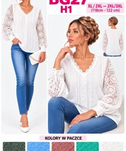 Bluzki Damskie ,Size xl/2xl-2/3xl,paczka 12szt, mix kolor