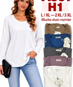 Bluzki damskie,size l/xl-2/3xl,paczka 12szt,mix kolor