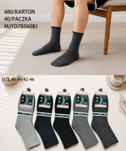 Skarpety MĘSKIE,size 40-46,Paczka 40szt,mix kolor