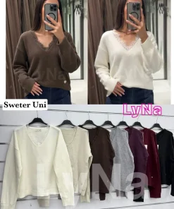 Swetry Damskie WŁOSKA,Size uni,paczka 6szt, mix kolor