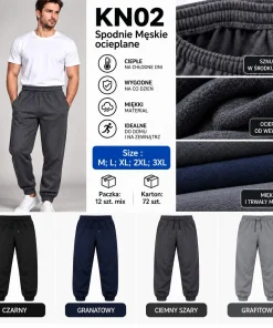 Spodnie MĘSKIE,size m-3xl,paczka 12szt,mix kolor
