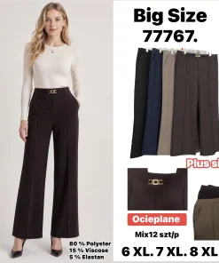 Spodnie Damskie,size 6xl-8xl,paczka 12szt,mix kolor