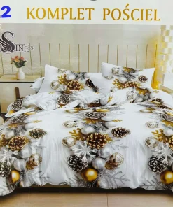 KOMPLET POŚCIELI 5 D 100% satyna - bawełna 3 Częściowy Rozmiar:160x200cm