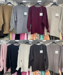Swetry Damskie WŁOSKA,Size uni,paczka 6szt, mix kolor
