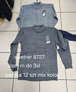 Swetry MĘSKIE,size m-3xl,Paczka 12szt,mix kolor