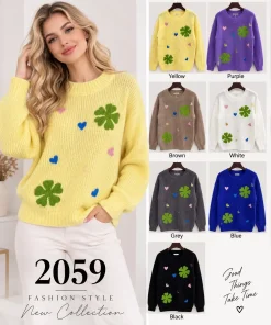 Swetry Damskie,size uni,Paczka 10szt,mix kolor