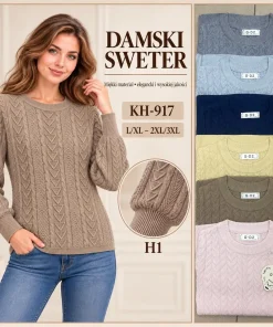 Swetry damskie ,size l/xl-2/3xl,Paczka 12szt ,mix kolor
