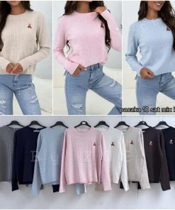 Swetry Koszule Damskie WŁOSKA,Size uni,paczka 6szt, mix kolor