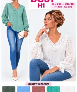Bluzki Damskie ,Size xl/2xl-2/3xl,paczka 12szt, mix kolor