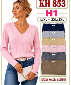 Swetry damskie,size l/xl-2/3xl,paczka 12szt,mix kolor