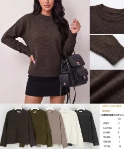 Swetry damskie,size uni,Paczka 10szt,mix kolor
