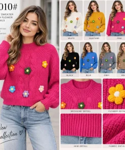 Swetry Damskie,size uni,paczka 6szt,mix kolor