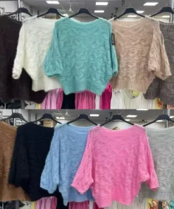 Swetry Damskie WŁOSKA,Size uni,paczka 6szt, mix kolor