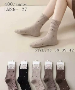 Skarpety Damskie,size 35-42,Paczka 40szt,mix kolor