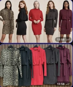 Sukienkii Damskie WŁOSKA,Size uni,paczka 6szt, mix kolor