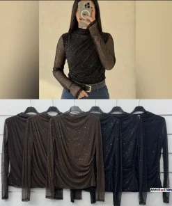 Bluzki Damskie WŁOSKA,Size uni,paczka 6szt, mix kolor