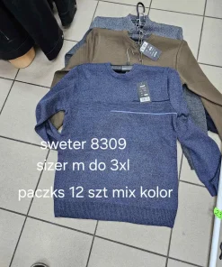 Swetry MĘSKIE,size m-3xl,Paczka 12szt,mix kolor