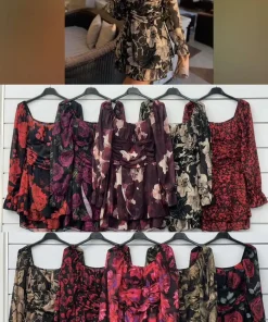 Sukienki Damskie WŁOSKA,Size uni,paczka 6szt, mix kolor