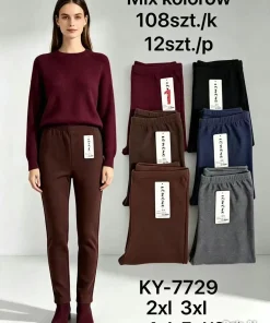 Spodnie Damskie,size 2/3-5/6xl,Paczka 12szt,mix kolor