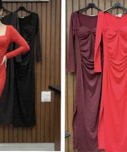 Sukienki Damskie WŁOSKA,Size uni,paczka 6szt, mix kolor