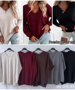 Swetry Damskie WŁOSKA,Size uni,paczka 6szt, mix kolor