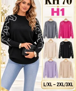 Swetry damskie,size l/xl-2/3xl,paczka 12szt,mix kolor