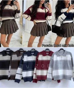 Swetry Damskie WŁOSKA,Size uni,paczka 6szt, mix kolor